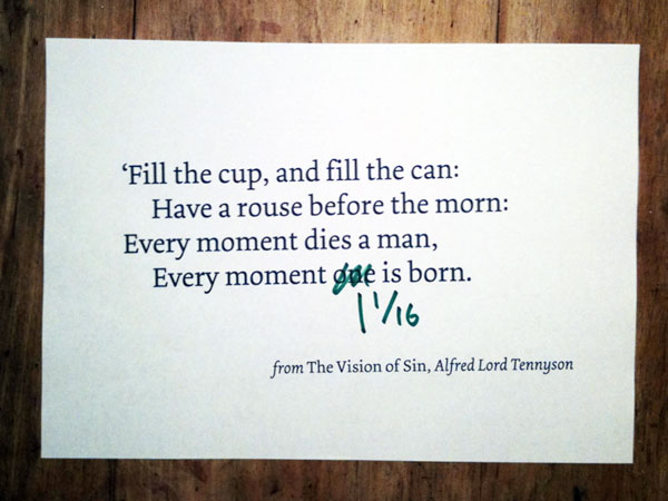 Slide 15: Tennyson's The Vision of Sin, amended